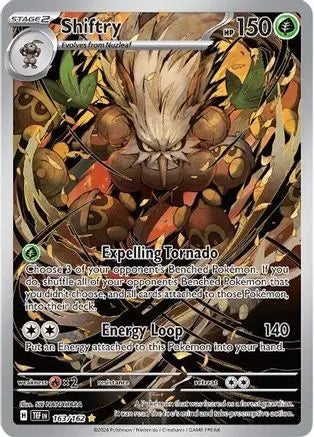 Shiftry 163/162  - Holofoil SV05 Temporal Forces - Illustration Rare SV05: Temporal Forces Pokemon Single  Squirtle Squad Card Shop.