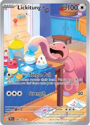Lickitung 180/162  - Holofoil SV05 Temporal Forces - Illustration Rare SV05: Temporal Forces Pokemon Single  Squirtle Squad Card Shop.