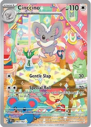 Cinccino 183/162  - Holofoil SV05 Temporal Forces - Illustration Rare SV05: Temporal Forces Pokemon Single  Squirtle Squad Card Shop.