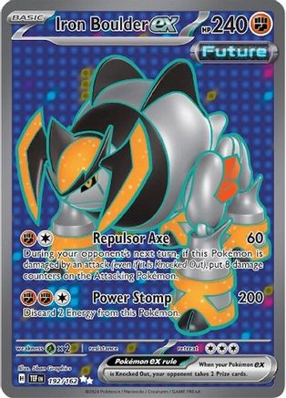 Iron Boulder ex 192/162  - Holofoil SV05 Temporal Forces - Ultra Rare SV05: Temporal Forces Pokemon Single  Squirtle Squad Card Shop.
