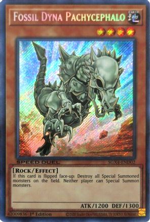 Fossil Dyna Pachycephalo (Secret Rare) (SGX4-END02) - Speed Duel GX: Midterm Destruction 1st Edition Speed Duel GX: Midterm Destruction Yugioh Single  Squirtle Squad Card Shop.