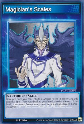 Magician's Scales (Skill Card) (SGX4-ENS06) - Speed Duel GX: Midterm Destruction 1st Edition Speed Duel GX: Midterm Destruction Yugioh Single  Squirtle Squad Card Shop.