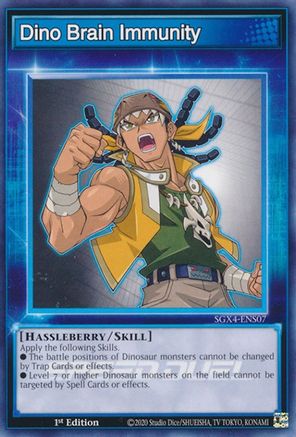 Dino Brain Immunity (SGX4-ENS07) - Speed Duel GX: Midterm Destruction 1st Edition Speed Duel GX: Midterm Destruction Yugioh Single  Squirtle Squad Card Shop.