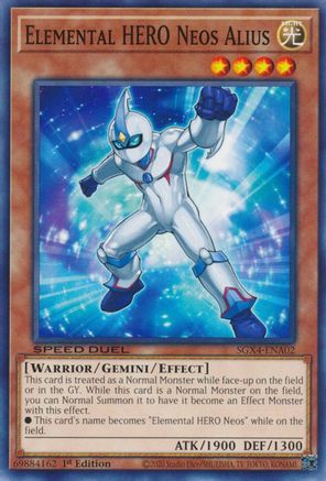Elemental HERO Neos Alius (SGX4-ENA02) - Speed Duel GX: Midterm Destruction 1st Edition Speed Duel GX: Midterm Destruction Yugioh Single  Squirtle Squad Card Shop.