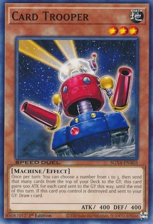 Card Trooper (SGX4-ENA03) - Speed Duel GX: Midterm Destruction 1st Edition Speed Duel GX: Midterm Destruction Yugioh Single  Squirtle Squad Card Shop.