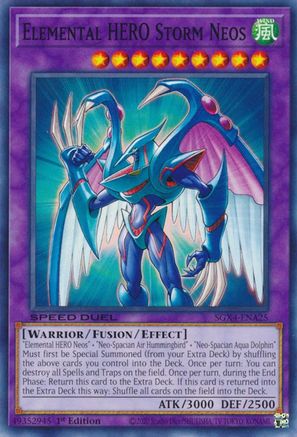 Elemental HERO Storm Neos (SGX4-ENA25) - Speed Duel GX: Midterm Destruction 1st Edition Speed Duel GX: Midterm Destruction Yugioh Single  Squirtle Squad Card Shop.