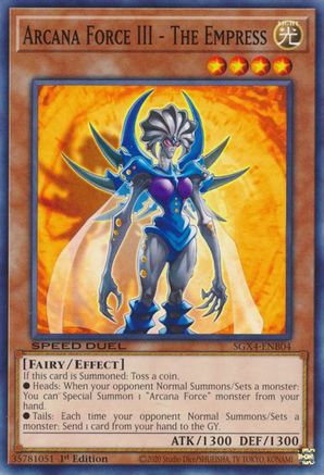 Arcana Force III - The Empress (SGX4-ENB04) - Speed Duel GX: Midterm Destruction 1st Edition Speed Duel GX: Midterm Destruction Yugioh Single  Squirtle Squad Card Shop.
