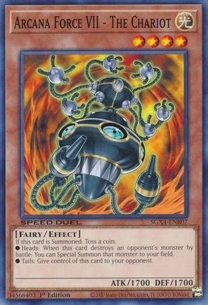 Arcana Force VII - The Chariot (SGX4-ENB07) - Speed Duel GX: Midterm Destruction 1st Edition Speed Duel GX: Midterm Destruction Yugioh Single  Squirtle Squad Card Shop.