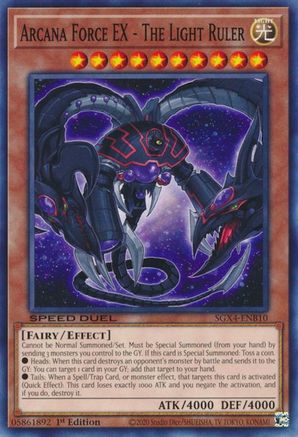 Arcana Force EX - The Light Ruler (SGX4-ENB10) - Speed Duel GX: Midterm Destruction 1st Edition Speed Duel GX: Midterm Destruction Yugioh Single  Squirtle Squad Card Shop.