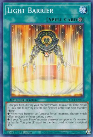 Light Barrier (SGX4-ENB12) - Speed Duel GX: Midterm Destruction 1st Edition Speed Duel GX: Midterm Destruction Yugioh Single  Squirtle Squad Card Shop.