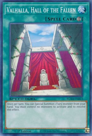 Valhalla, Hall of the Fallen (SGX4-ENB15) - Speed Duel GX: Midterm Destruction 1st Edition Speed Duel GX: Midterm Destruction Yugioh Single  Squirtle Squad Card Shop.