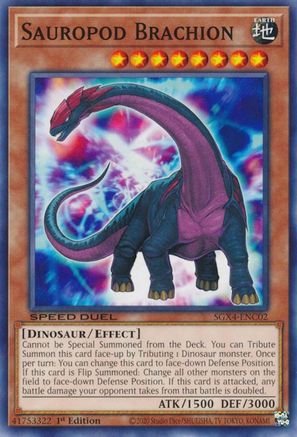 Sauropod Brachion (SGX4-ENC02) - Speed Duel GX: Midterm Destruction 1st Edition Speed Duel GX: Midterm Destruction Yugioh Single  Squirtle Squad Card Shop.