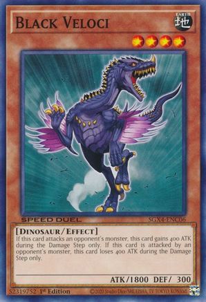 Black Veloci (SGX4-ENC06) - Speed Duel GX: Midterm Destruction 1st Edition Speed Duel GX: Midterm Destruction Yugioh Single  Squirtle Squad Card Shop.