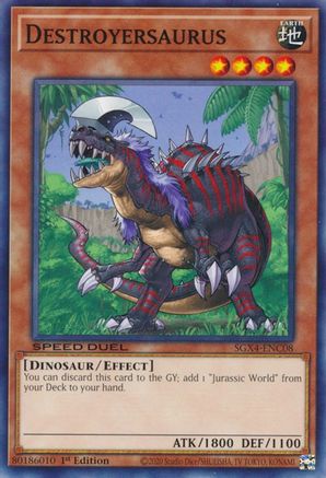 Destroyersaurus (SGX4-ENC08) - Speed Duel GX: Midterm Destruction 1st Edition Speed Duel GX: Midterm Destruction Yugioh Single  Squirtle Squad Card Shop.