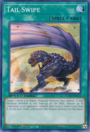 Tail Swipe (SGX4-ENC13) - Speed Duel GX: Midterm Destruction 1st Edition Speed Duel GX: Midterm Destruction Yugioh Single  Squirtle Squad Card Shop.