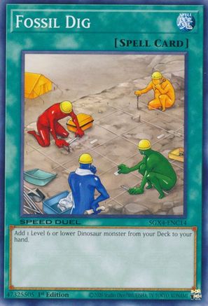 Fossil Dig (SGX4-ENC14) - Speed Duel GX: Midterm Destruction 1st Edition Speed Duel GX: Midterm Destruction Yugioh Single  Squirtle Squad Card Shop.