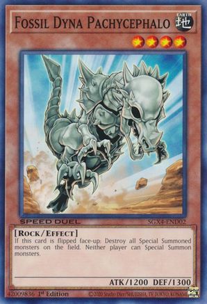 Fossil Dyna Pachycephalo (SGX4-END02) - Speed Duel GX: Midterm Destruction 1st Edition Speed Duel GX: Midterm Destruction Yugioh Single  Squirtle Squad Card Shop.