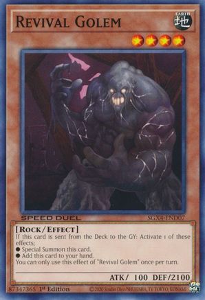 Revival Golem (SGX4-END07) - Speed Duel GX: Midterm Destruction 1st Edition Speed Duel GX: Midterm Destruction Yugioh Single  Squirtle Squad Card Shop.
