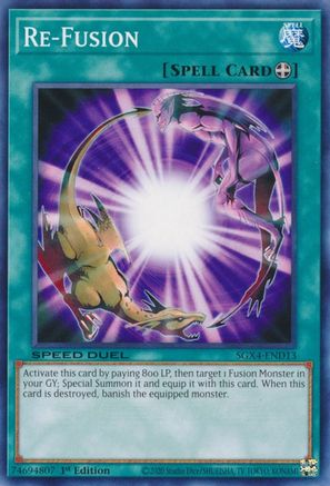 Re-Fusion (SGX4-END13) - Speed Duel GX: Midterm Destruction 1st Edition Speed Duel GX: Midterm Destruction Yugioh Single  Squirtle Squad Card Shop.