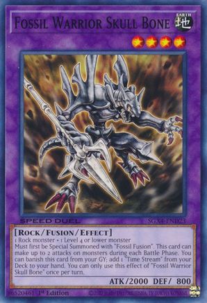 Fossil Warrior Skull Bone (SGX4-END23) - Speed Duel GX: Midterm Destruction 1st Edition Speed Duel GX: Midterm Destruction Yugioh Single  Squirtle Squad Card Shop.