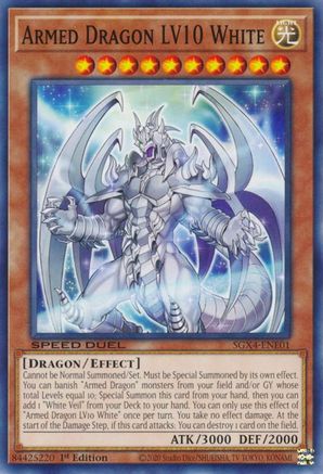 Armed Dragon LV10 White (SGX4-ENE01) - Speed Duel GX: Midterm Destruction 1st Edition Speed Duel GX: Midterm Destruction Yugioh Single  Squirtle Squad Card Shop.
