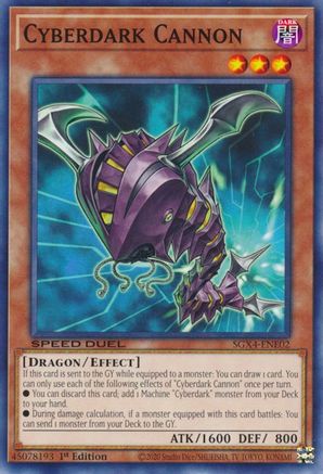 Cyberdark Cannon (SGX4-ENE02) - Speed Duel GX: Midterm Destruction 1st Edition Speed Duel GX: Midterm Destruction Yugioh Single  Squirtle Squad Card Shop.