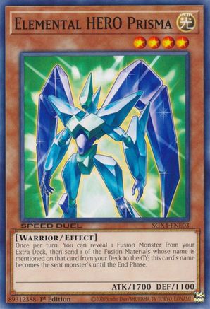 Elemental HERO Prisma (SGX4-ENE03) - Speed Duel GX: Midterm Destruction 1st Edition Speed Duel GX: Midterm Destruction Yugioh Single  Squirtle Squad Card Shop.