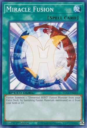 Miracle Fusion (SGX4-ENE05) - Speed Duel GX: Midterm Destruction 1st Edition Speed Duel GX: Midterm Destruction Yugioh Single  Squirtle Squad Card Shop.