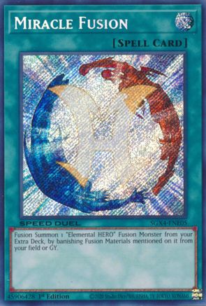 Miracle Fusion (Secret Rare) (SGX4-ENE05) - Speed Duel GX: Midterm Destruction 1st Edition Speed Duel GX: Midterm Destruction Yugioh Single  Squirtle Squad Card Shop.