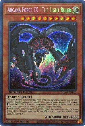 Arcana Force EX - The Light Ruler (Secret Rare) (SGX4-ENB10) - Speed Duel GX: Midterm Destruction 1st Edition Speed Duel GX: Midterm Destruction Yugioh Single  Squirtle Squad Card Shop.