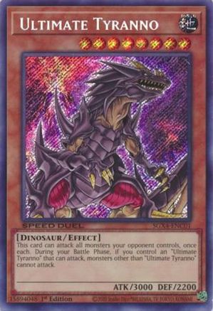 Ultimate Tyranno (Secret Rare) (SGX4-ENC01) - Speed Duel GX: Midterm Destruction 1st Edition Speed Duel GX: Midterm Destruction Yugioh Single  Squirtle Squad Card Shop.