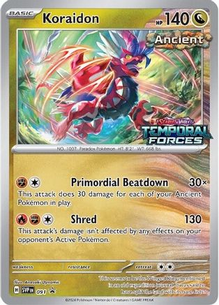 Koraidon (Prerelease) 091  - Holofoil SV Scarlet & Violet Promo Cards - Promo SV: Scarlet & Violet Promo Cards Pokemon Single  Squirtle Squad Card Shop.