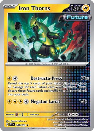Iron Thorns 062/162  Deck Exclusives - Rare Deck Exclusives Pokemon Single  Squirtle Squad Card Shop.