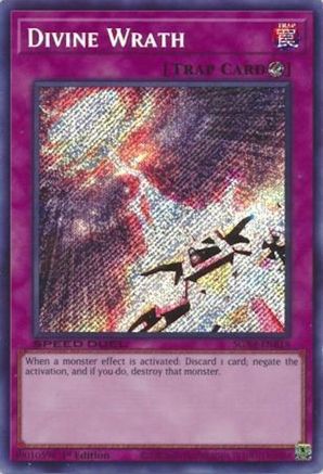 Divine Wrath (Secret Rare) (SGX4-ENB18) - Speed Duel GX: Midterm Destruction 1st Edition Speed Duel GX: Midterm Destruction Yugioh Single  Squirtle Squad Card Shop.