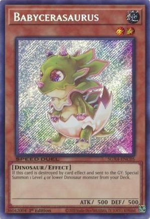 Babycerasaurus (Secret Rare) (SGX4-ENC05) - Speed Duel GX: Midterm Destruction 1st Edition Speed Duel GX: Midterm Destruction Yugioh Single  Squirtle Squad Card Shop.