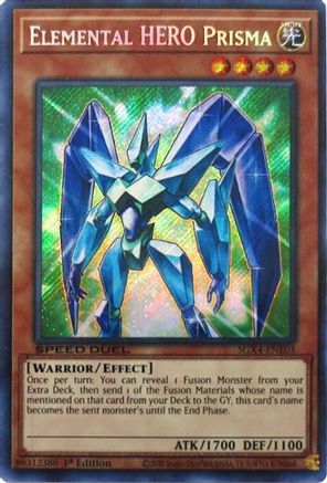 Elemental HERO Prisma (Secret Rare) (SGX4-ENE03) - Speed Duel GX: Midterm Destruction 1st Edition Speed Duel GX: Midterm Destruction Yugioh Single  Squirtle Squad Card Shop.