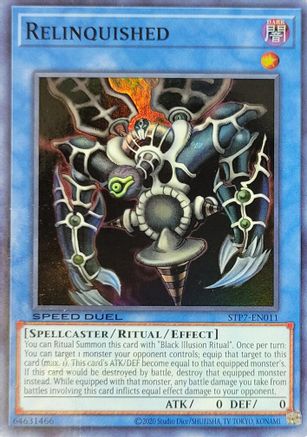 Relinquished (STP7-EN011) - Speed Duel: Tournament Pack 7 Unlimited Speed Duel: Tournament Pack 7 Yugioh Single  Squirtle Squad Card Shop.