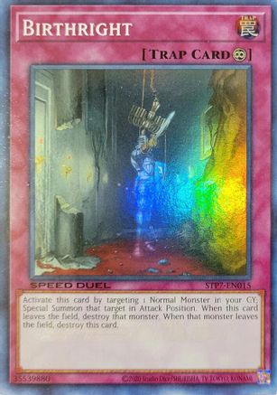 Birthright (STP7-EN015) - Speed Duel: Tournament Pack 7 Unlimited Speed Duel: Tournament Pack 7 Yugioh Single  Squirtle Squad Card Shop.