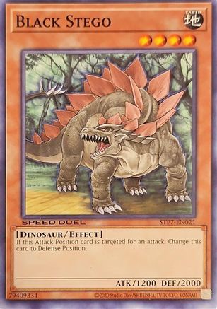 Black Stego (STP7-EN021) - Speed Duel: Tournament Pack 7 Unlimited Speed Duel: Tournament Pack 7 Yugioh Single  Squirtle Squad Card Shop.