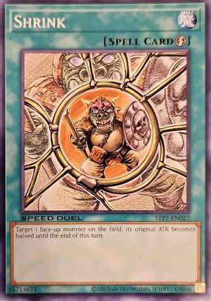 Shrink (STP7-EN027) - Speed Duel: Tournament Pack 7 Unlimited Speed Duel: Tournament Pack 7 Yugioh Single  Squirtle Squad Card Shop.