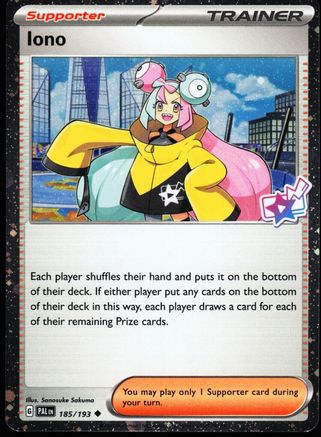Iono (Cosmo Foil) 185/193  - Holofoil Miscellaneous Cards & Products - Promo Miscellaneous Cards & Products Pokemon Single  Squirtle Squad Card Shop.