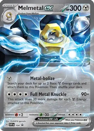 Melmetal ex 104  - Holofoil SV Scarlet & Violet Promo Cards - Promo SV: Scarlet & Violet Promo Cards Pokemon Single  Squirtle Squad Card Shop.