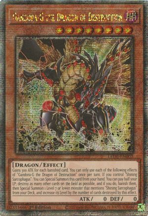 Gandora-G the Dragon of Destruction (Quarter Century Secret Rare) (LEDE-EN001) - Legacy of Destruction 1st Edition Legacy of Destruction Yugioh Single  Squirtle Squad Card Shop.