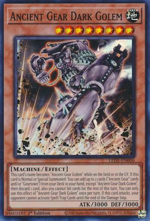 Ancient Gear Dark Golem (LEDE-EN006) - Legacy of Destruction 1st Edition Legacy of Destruction Yugioh Single  Squirtle Squad Card Shop.
