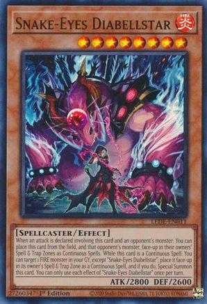 Snake-Eyes Diabellstar (LEDE-EN011) - Legacy of Destruction 1st Edition Legacy of Destruction Yugioh Single  Squirtle Squad Card Shop.