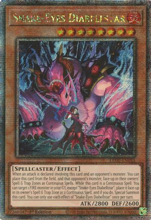 Snake-Eyes Diabellstar (Quarter Century Secret Rare) (LEDE-EN011) - Legacy of Destruction 1st Edition Legacy of Destruction Yugioh Single  Squirtle Squad Card Shop.