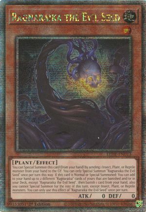 Ragnaraika the Evil Seed (Quarter Century Secret Rare) (LEDE-EN013) - Legacy of Destruction 1st Edition Legacy of Destruction Yugioh Single  Squirtle Squad Card Shop.