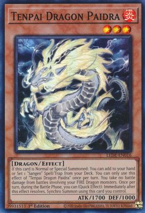 Tenpai Dragon Paidra (LEDE-EN016) - Legacy of Destruction 1st Edition Legacy of Destruction Yugioh Single  Squirtle Squad Card Shop.