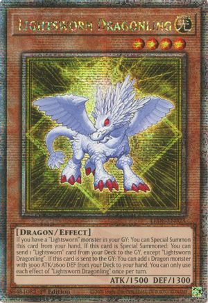 Lightsworn Dragonling (Quarter Century Secret Rare) (LEDE-EN023) - Legacy of Destruction 1st Edition Legacy of Destruction Yugioh Single  Squirtle Squad Card Shop.