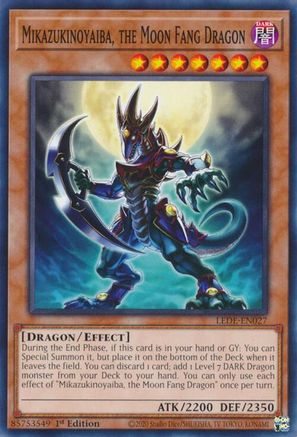 Mikazukinoyaiba, the Moon Fang Dragon (LEDE-EN027) - Legacy of Destruction 1st Edition Legacy of Destruction Yugioh Single  Squirtle Squad Card Shop.